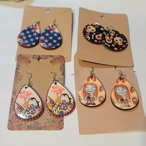 Handmade Set Of 4 Misc. Earrings.